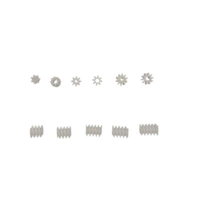 XvuaTeIw 10pc 0.5M modulus Small Motor Plastic Gear 7T 8T 10T Teeth 1mm/2mm Shaft Toy RC Car Transmission Gear 6mm Worm Gear Helical Gear(Worm Gear 6x8x1.5mm)