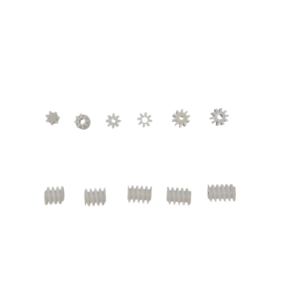 XvuaTeIw 10pc 0.5M modulus Small Motor Plastic Gear 7T 8T 10T Teeth 1mm/2mm Shaft Toy RC Car Transmission Gear 6mm Worm Gear Helical Gear(Worm Gear 6x8x1.5mm)