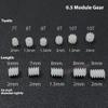 XvuaTeIw 10pc 0.5M modulus Small Motor Plastic Gear 7T 8T 10T Teeth 1mm/2mm Shaft Toy RC Car Transmission Gear 6mm Worm Gear Helical Gear(Worm Gear 6x8x1.5mm) view 2