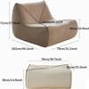 Bean Bag Chair for Adults, Modern Linen Fabric Fireside Chair, Premium Microfiber Caterpillar Sofa Couch, Corner Togo Lazy Chairs Sofa for Living Room/Bedroom/Salon/Office(Black,A) view 2