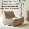 Bean Bag Chair for Adults, Modern Linen Fabric Fireside Chair, Premium Microfiber Caterpillar Sofa Couch, Corner Togo Lazy Chairs Sofa for Living Room/Bedroom/Salon/Office(Black,A) view 3