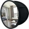 AMNOOL Round Mirror Cabinets for Bathroom, Wall Mounted Storage Cabinet, Kitchen Cabinet, Bathroom, Mirror Cabinet with Sliding Door, Mirror, Gift, Black, 27.6 Inch view 1