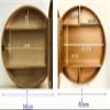 AMNOOL Round Mirror Cabinets for Bathroom, Wall Mounted Storage Cabinet, Kitchen Cabinet, Bathroom, Mirror Cabinet with Sliding Door, Mirror, Gift, Black, 27.6 Inch view 2