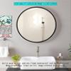 AMNOOL Round Mirror Cabinets for Bathroom, Wall Mounted Storage Cabinet, Kitchen Cabinet, Bathroom, Mirror Cabinet with Sliding Door, Mirror, Gift, Black, 27.6 Inch view 3