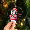 2026 Christmas Penguins Acrylic Ornament Gifts for Penguin Lovers, Personalized Name Cartoon Penguin Ornaments, Winter Penguins Xmas Keepsake Ornaments, Custom Baby Animal Ornament Gifts for Dad Mom view 2