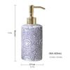 Countertop Soap Dispensers Ceramic soap Dispenser with Stainless Steel Pump,Manual,Refillable for Soaps Shampoo Lotions 11.8oz Soap dispensers (Blue) view 2