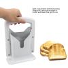 Bagel Slicer, Bread Slicer Sandwich Bread Slicer Manual Bagel Slicing Machine with Easy Grip Handle for Bagel Bread Slicing White view 2