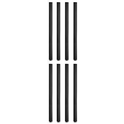 8pcs Room Divider Column Black 8ft 7ft 6ft 5ft 4ft 3ft 2ft Tall, Washroom/Balcony/Stairwell/Entrance Privacy Screen Column Decor Grille Adjustable Height(Black 8pcs,170CM/67IN/5.57FT)