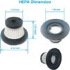 4 Pack Vacuum Filter ReplacementHeight 1.87inch and 1Pack Steel Filter Compatible with JONYJ LT-135, EYYA 135, Opinta LT-126 Car Vacuum, and Sweetone, AX2V, AHNR Handheld Vacuum Related. view 3