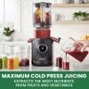 Omega Ultimate Performance Slow Masticating Batch Juicer with Intellidial Technology Cold Press Vegetable and Fruit Juice Extractor with 64-Ounce Hopper and 4 Juice Shot Glasses, 200-Watts, Black view 2