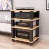 DSEWTEZXI Multi-Layer Modern Stereo Stand,Storage for Entertainment Stereo Component,Mid-Century Record Player Stand,Console Cabinet for Bedroom,Media Console Stand,CD DVD Record Player Stand. view 4