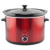 Courant 5.5 Quart Slow Cooker with Removable Ceramic Insert, & Glass Lid With Three Temperature Settings  Red view 1
