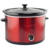 Courant 5.5 Quart Slow Cooker with Removable Ceramic Insert, & Glass Lid With Three Temperature Settings  Red view 2