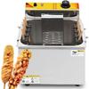 UMJIGF 1900W Commercial Cheese Hot Dogs Sticks Frying Machine, 12L Automatic Corn Dog Deep Fryer, Kitchen Electric Fryer for Chips, French Fries, Donuts and More, view 1