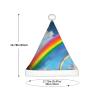 jingong vibrant rainbow print Christmas hats, suitable for both men and women Christmas New Year holiday party supplies view 3