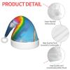 jingong vibrant rainbow print Christmas hats, suitable for both men and women Christmas New Year holiday party supplies view 4