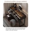 SFJATTA Wooden Makeup Desk for Bedroom Dressing Room, Girls Women Vanity Desk for Bedroom Dressing Room, Modern Vanity Desk for Bedroom, Cushioned Stool & Side Cabinet(80cm/31.5in) view 4