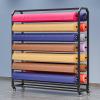 Commercial Fabric Roll Storage Rack, Vinyl Cart Mobile Rack, Adjustable Hanging Rod, Movable Car Color Change Film Organiser Holder with Wheels for Leather Rolls/Window Film/Wallpaper Displays(14 rods view 1