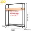 Commercial Fabric Roll Storage Rack, Vinyl Cart Mobile Rack, Adjustable Hanging Rod, Movable Car Color Change Film Organiser Holder with Wheels for Leather Rolls/Window Film/Wallpaper Displays(14 rods view 2