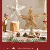 Christmas Tree Star Topper with Lights Battery-Powered Glittered 3D Star Light for Christmas Decorations (Style A-Silver String Light) view 3