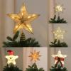 Christmas Tree Star Topper with Lights Battery-Powered Glittered 3D Star Light for Christmas Decorations (Style A-Silver String Light) view 4