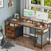 61" Spacious Industrial-Style Computer Desk view 2