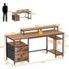 61" Spacious Industrial-Style Computer Desk view 3