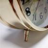 FCYADDQ Alarm Clock Modern Mechanical Alarm Clock Horseshoe Manual Wind Up Vintage Metal Clock Double Bell Clocks with Backlight Projector Gold Alarm view 3