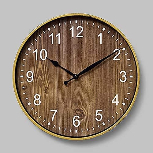 ANGJUAN Wall Clock Silent Non Ticking Clock,12 Inch Mint Green Nordic Wall Clock Minimalist Thick Border 3D Watches Home Decor Decorations Feito na Chinaa