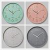 ANGJUAN Wall Clock Silent Non Ticking Clock,12 Inch Mint Green Nordic Wall Clock Minimalist Thick Border 3D Watches Home Decor Decorations Feito na Chinaa view 3
