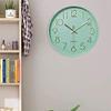 ANGJUAN Wall Clock Silent Non Ticking Clock,12 Inch Mint Green Nordic Wall Clock Minimalist Thick Border 3D Watches Home Decor Decorations Feito na Chinaa view 4
