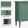 RoyalCraft 2 Piece Storage Cabinet with 3 Doors, Sideboard Cabinet with Adjustable Shelves, Wood Buffet Cabinet with Turned Legs, for Entryway, Living Room, Dining Room, Green view 4