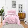1000 TC Luxuries Decorative 1 Piece Pinch Duvet Cover Oversized King Plus Size (120"x 128") Inch, with Zipper Closer & Corner Ties 100% Egyptian Cotton Soft & Durable, Baby Pink Solid view 3
