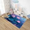 Phtbz Lotus Rug - Lotus Rugs for Living Room, 7x10 ft Washable Non-Slip Stain Resistant Lotus Flower Area Rug, Pink Lotus Carpet for Living Room, Bedroom, Floral Home Decor & Gifts view 4