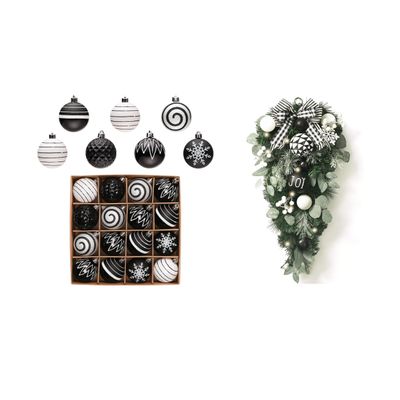 Valery Madelyn 2 Pcs Christmas Decor Value Pack Bundle for Outdoor Indoor Home Fireplace Mantel Front Door Decorations