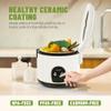 MOOSUM Electric Rice Cooker with One Touch for Asian Japanese Sushi Rice, 10-cup Uncooked/20-cup Cooked, Fast&Convenient Cooker with Steamer, Stainless Steel Housing and Auto Warmer, White view 2