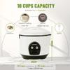 MOOSUM Electric Rice Cooker with One Touch for Asian Japanese Sushi Rice, 10-cup Uncooked/20-cup Cooked, Fast&Convenient Cooker with Steamer, Stainless Steel Housing and Auto Warmer, White view 3