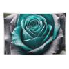 HJKBCV Tapestry for Living Room Wall Tapestry Teal Gray Rose Flower Wall Hanging Aesthetic Tapestrys for Bedroom Home Decor Tapestries for Background Dorm Room view 1