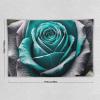 HJKBCV Tapestry for Living Room Wall Tapestry Teal Gray Rose Flower Wall Hanging Aesthetic Tapestrys for Bedroom Home Decor Tapestries for Background Dorm Room view 2