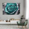 HJKBCV Tapestry for Living Room Wall Tapestry Teal Gray Rose Flower Wall Hanging Aesthetic Tapestrys for Bedroom Home Decor Tapestries for Background Dorm Room view 4