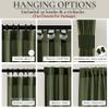 102 Inch Length Curtain 2 Panels Dark Olive Green Linen Curtains for Bedroom, Hook Belt Pleated Modern Ceiling Track Light Filtering Privacy Sheer Drapes with Tiebacks for Large Window Loden W52xL102 view 2