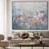 60"x72" XL Framed Wall Art - Decor Field Pastel Wildflower Landscape (Frame Assembly Required) view 3