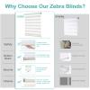 Changshade Cordless Zebra Blinds for Windows, Modern Dual Layer Zebra Blinds with Light Filtering & Privacy Control,Easy Install Zebra Blinds for Indoor Windows,47" W72" H,Beige view 4