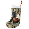 WZYCWB Rooster and Chicken Christmas tree storage socks Christmas New Year holiday party event Christmas decoration socks, 17.7 * 11 inches, view 4