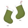 WZYCWB Solid dark green Christmas tree storage socks Christmas New Year holiday party event Christmas decoration socks, 17.7 * 11 inches, view 4