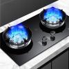 Double Gas Cooker - Tempered Glass Gas Stove, 5.2KW Tabletop And Flush-mounted Gas Ranges, Thermocouple Flameout Protection,Aluminum Alloy Child Lock Knob, Easy To Clean(LPG) view 1