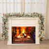 CMYCYDDPLY Christmas Garland, 9 Ft Cedar Pine Garland with Lights, Pinecones, Berries, Suitable for Dining Table, Fireplace, Wall, Home Indoor and Outdoor Decoration view 1