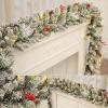 CMYCYDDPLY Christmas Garland, 9 Ft Cedar Pine Garland with Lights, Pinecones, Berries, Suitable for Dining Table, Fireplace, Wall, Home Indoor and Outdoor Decoration view 3
