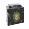 Military Marble Urn for Ashes  Military Army Design - Army Black - Large - Cultured Marble Cremation Urn for Veterans  Durable, Engravable view 1