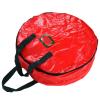 Christmas Storage Bag, Christmas Wreath Storage Bag PE Woven Fabric Round Red Storage Bag for Home Party Office Storage BagChristmas Wreath view 4